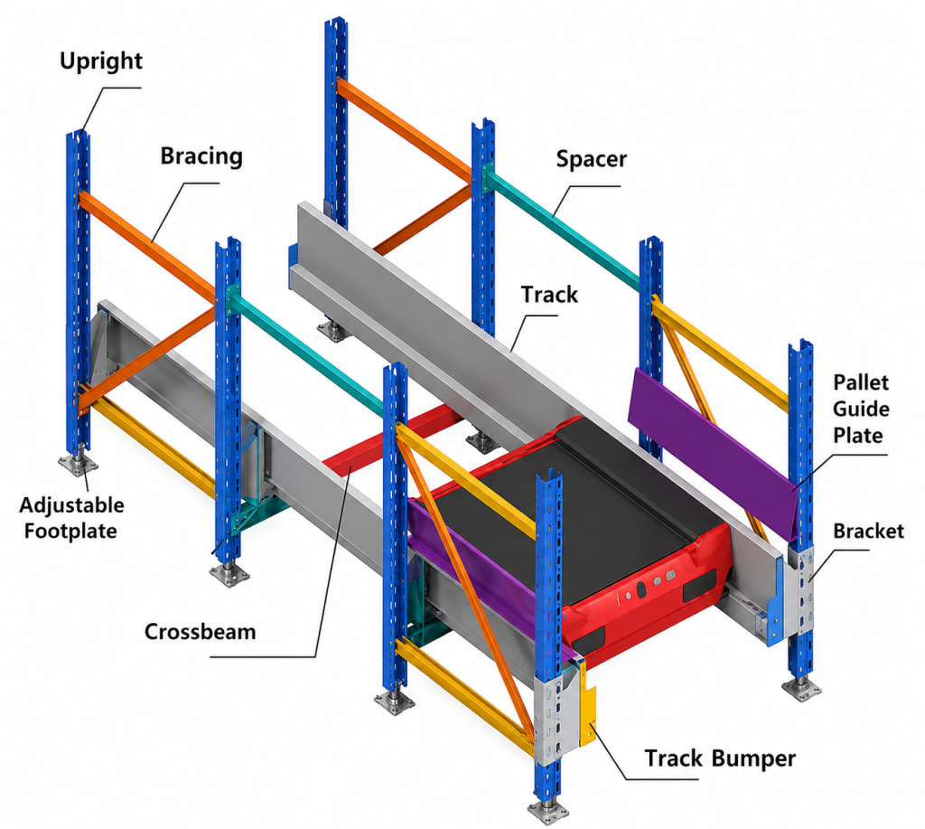 Radio Shuttle Racking – Omni-Racking