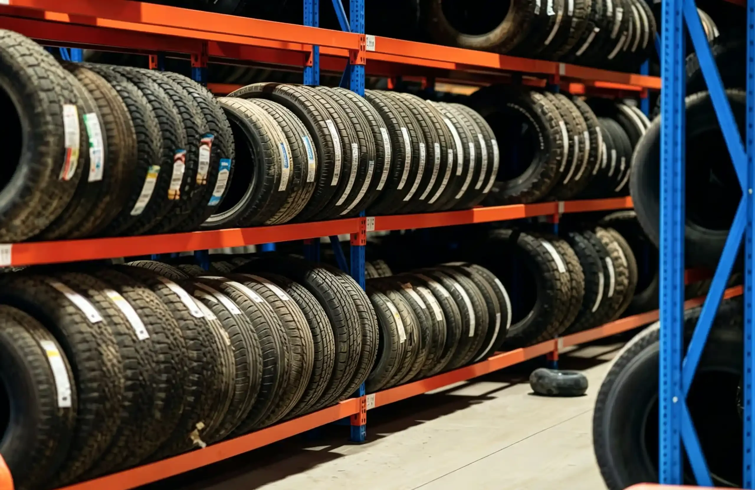 heavy duty tire storage shelving with customzied dimension